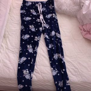 Super cute fuzzy blue pj pants